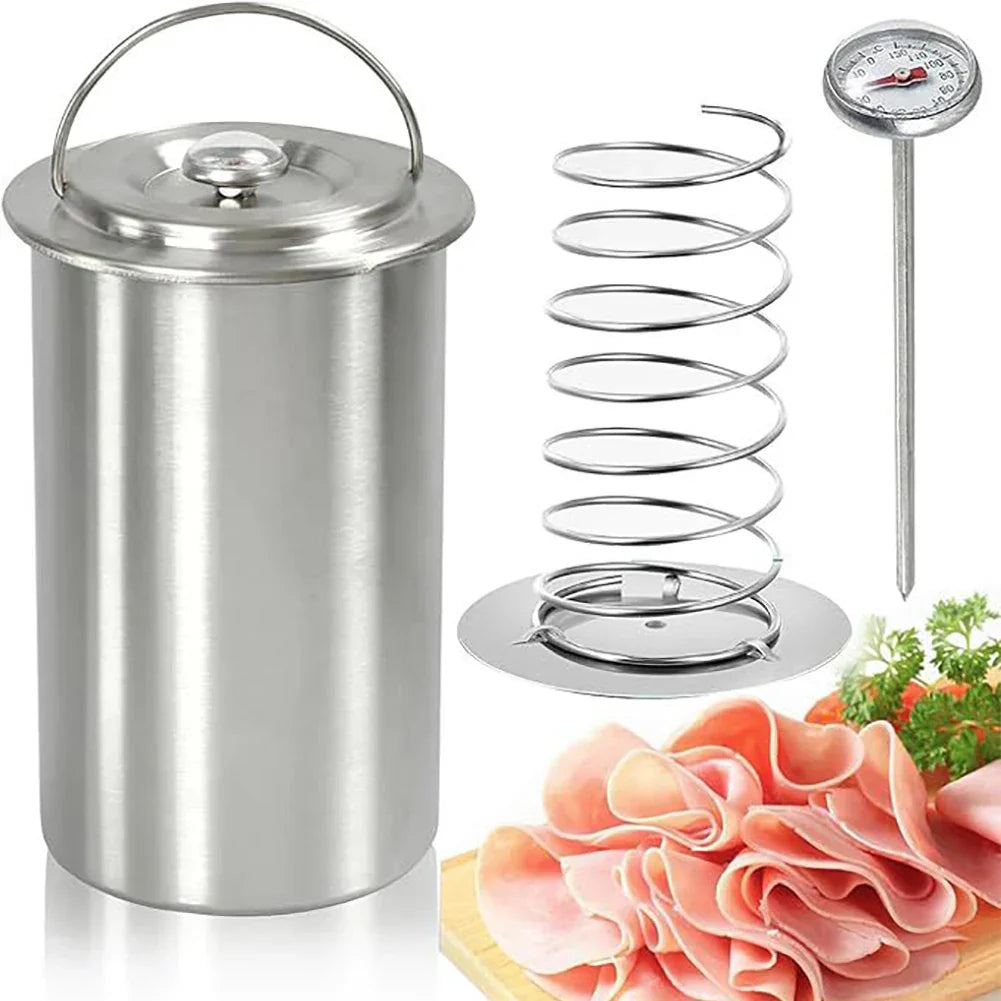 Stainless Steel Ham Maker Meat Press Cooker Mold with Thermometer | Kalsten