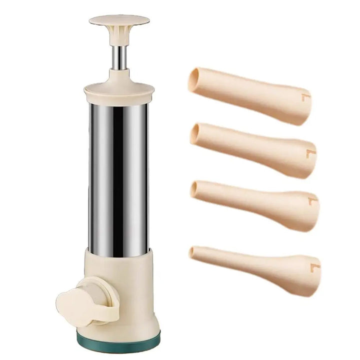 Manual Stainless Steel Sausage Stuffer with 4 Nozzles | Kalsten