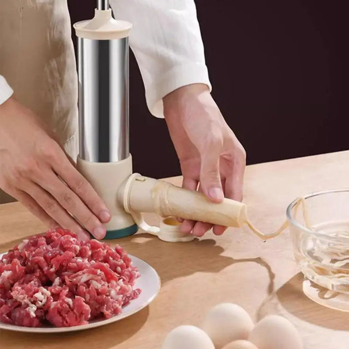 Manual Stainless Steel Sausage Stuffer with 4 Nozzles | Kalsten