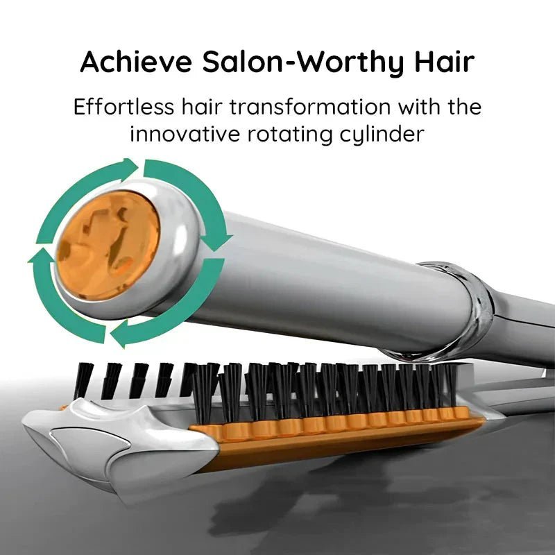 Kalsten | STYLESPIN – 2-in-1 Rotating Hair Brush with Adjustable Heat Settings