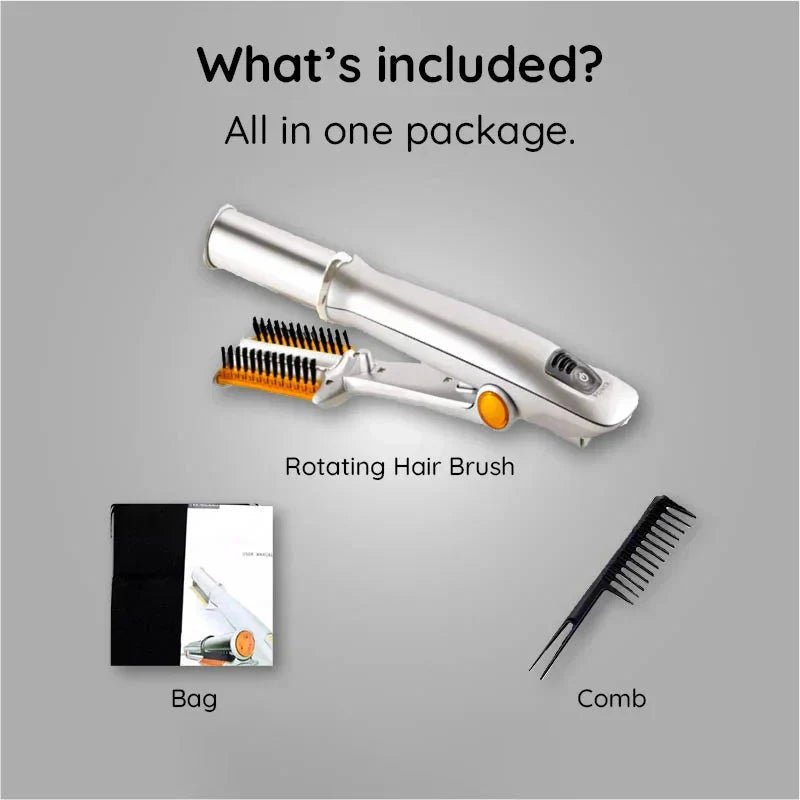 Kalsten | STYLESPIN – 2-in-1 Rotating Hair Brush with Adjustable Heat Settings