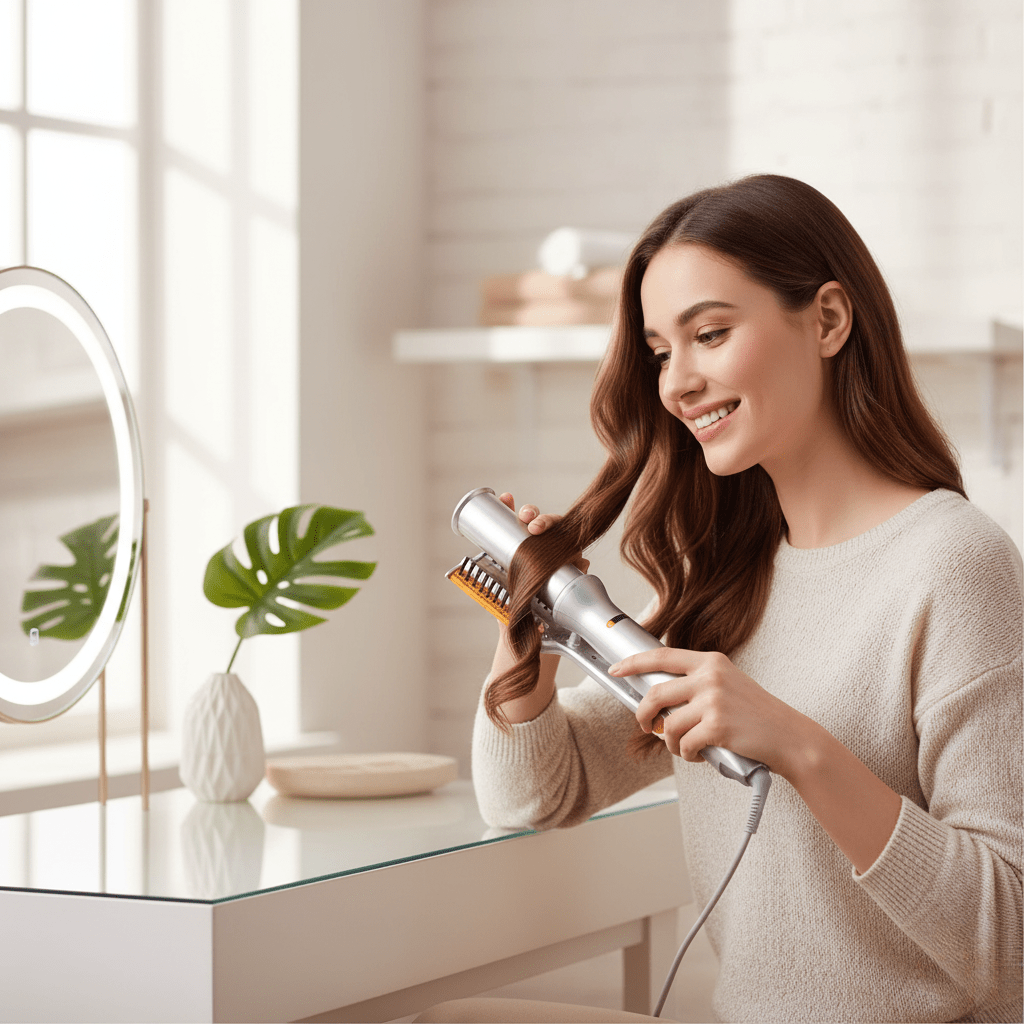 Kalsten | STYLESPIN – 2-in-1 Rotating Hair Brush with Adjustable Heat Settings