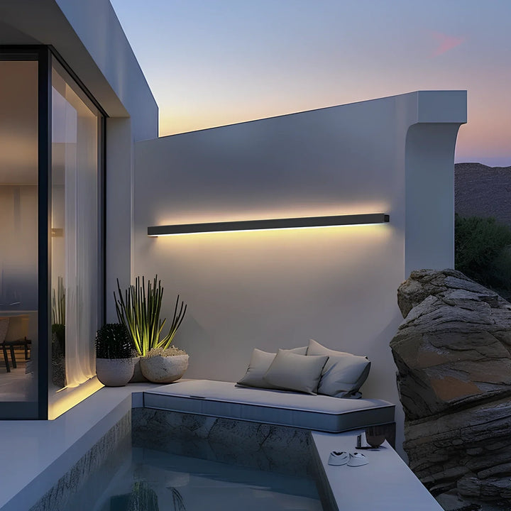 Aluminium Black LED Outdoor Wall Lamp Kalsten