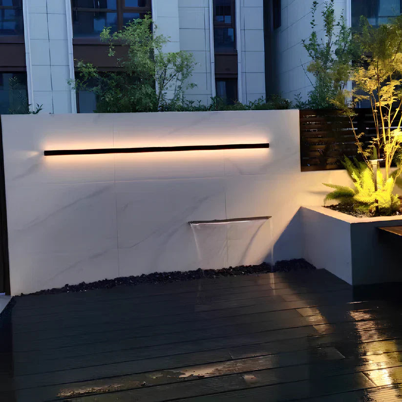 Aluminium Black LED Outdoor Wall Lamp Kalsten