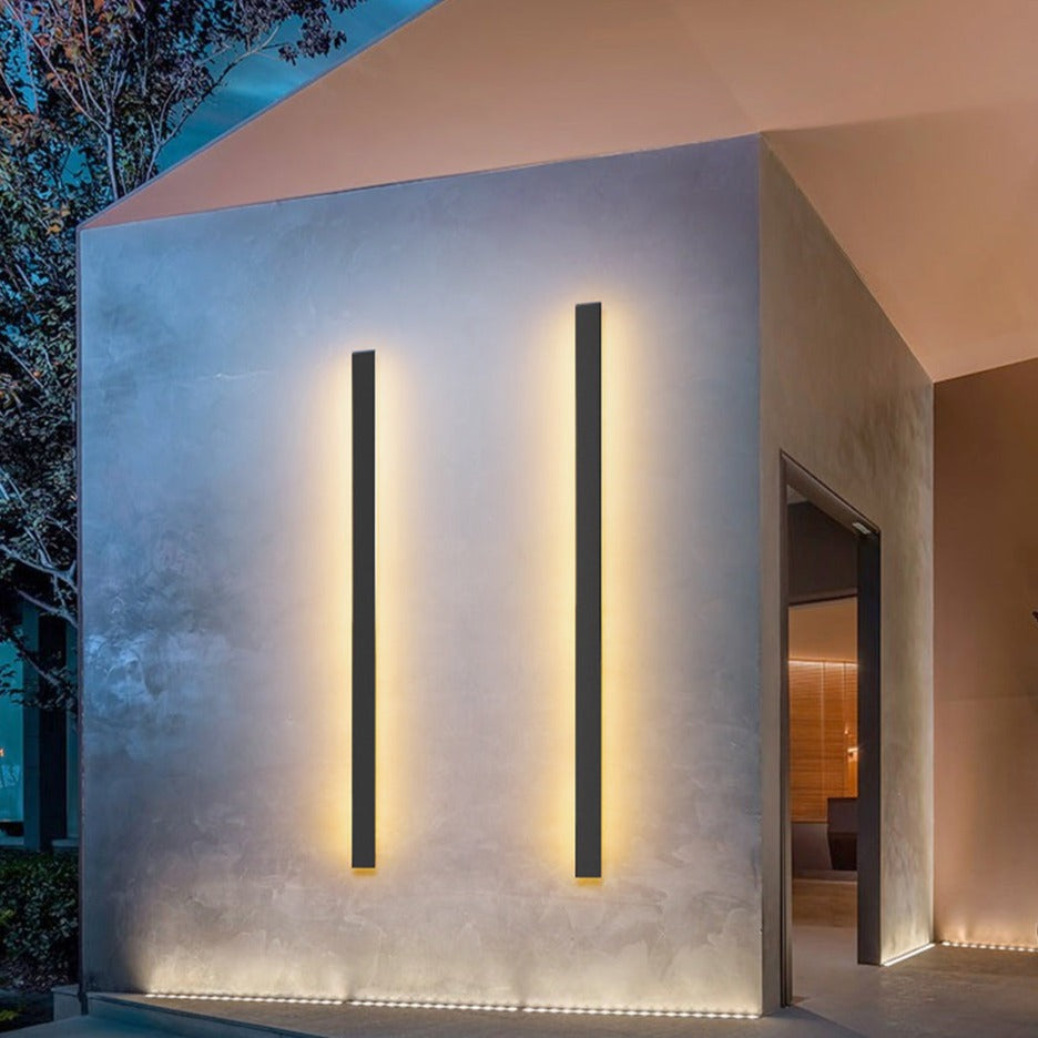 Aluminium Black LED Outdoor Wall Lamp Kalsten