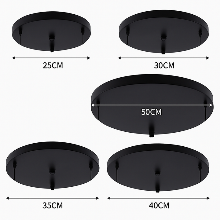 Pendant Light Mounting Bracket Metal 4 in (10.0 cm) Round Base Adjustable Wire Ceiling Living Room Bedroom Kitchen Dining Room | Kalsten