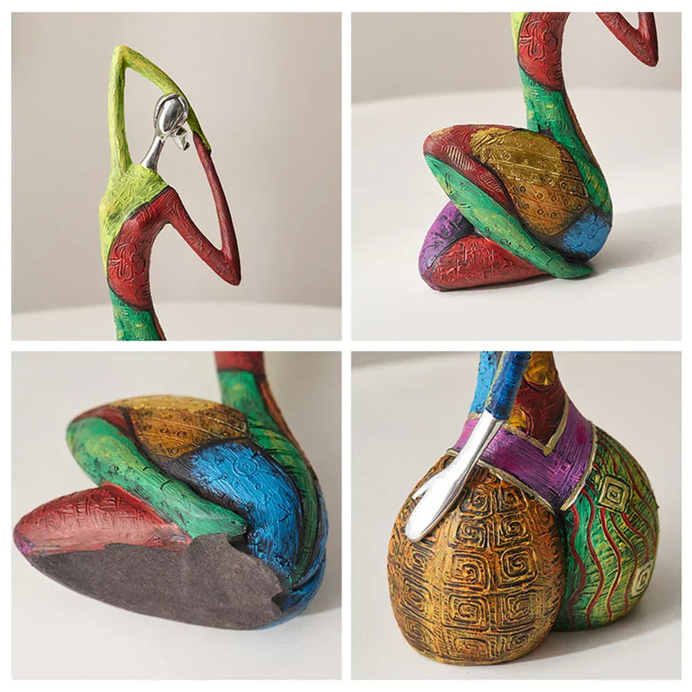 Kalsten | Modern Abstract Woman Sculptures – Handcrafted Colourful Resin Art for Home Decor