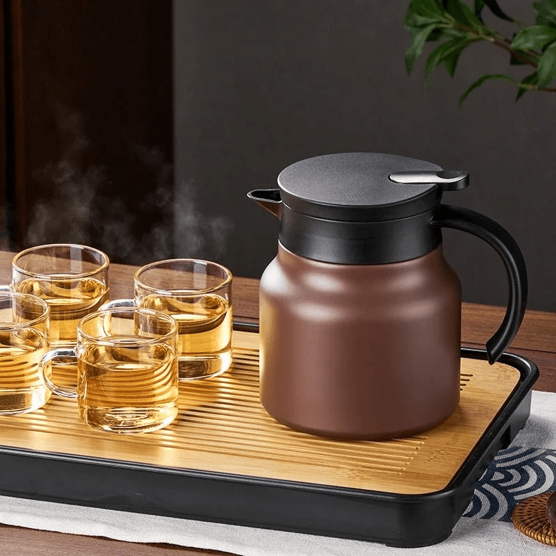 Kalsten | TeaLuxe – Insulated Teapot with Stainless Steel & Ceramic Strainer for Hot or Cold Tea