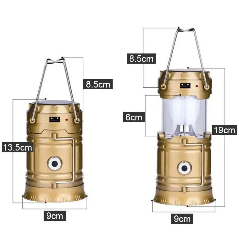 Multifunctional Led Camping Light Rechargeable Camping Lamp Solar Power Charging Portable Fan Lantern Emergency Outdoor Lighting | Kalsten