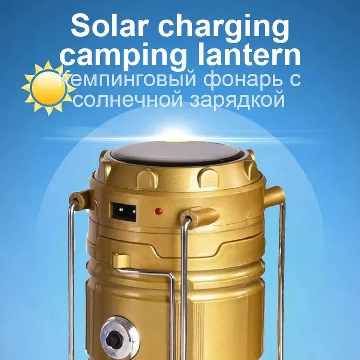 Multifunctional Led Camping Light Rechargeable Camping Lamp Solar Power Charging Portable Fan Lantern Emergency Outdoor Lighting | Kalsten