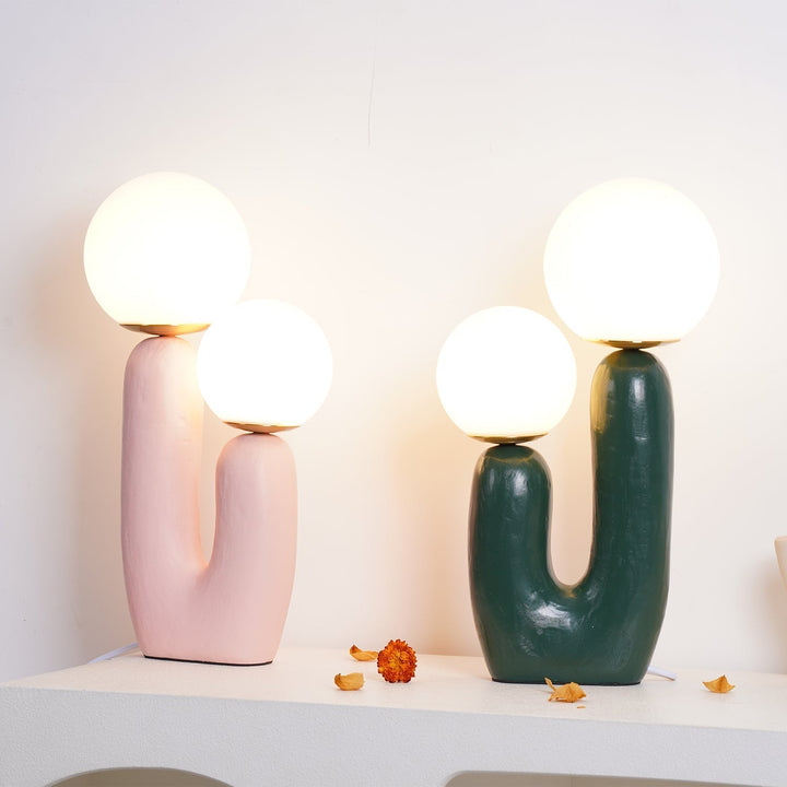 Contemporary Style Table Lamp with Natural Accent | Kalsten