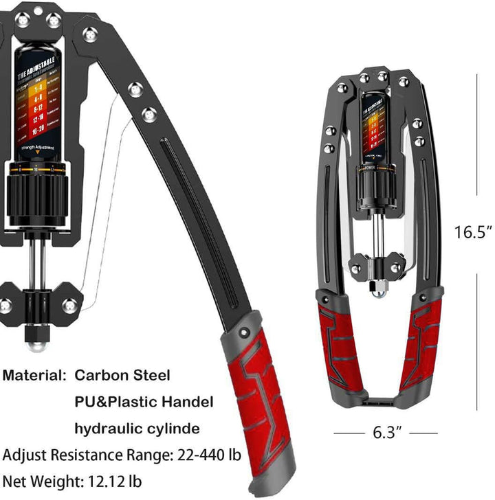 Kalsten | TwisterPro Adjustable Hydraulic Arm Trainer – 10–200 kg Resistance – Upper Body Strength Training for Arms, Chest & Shoulders