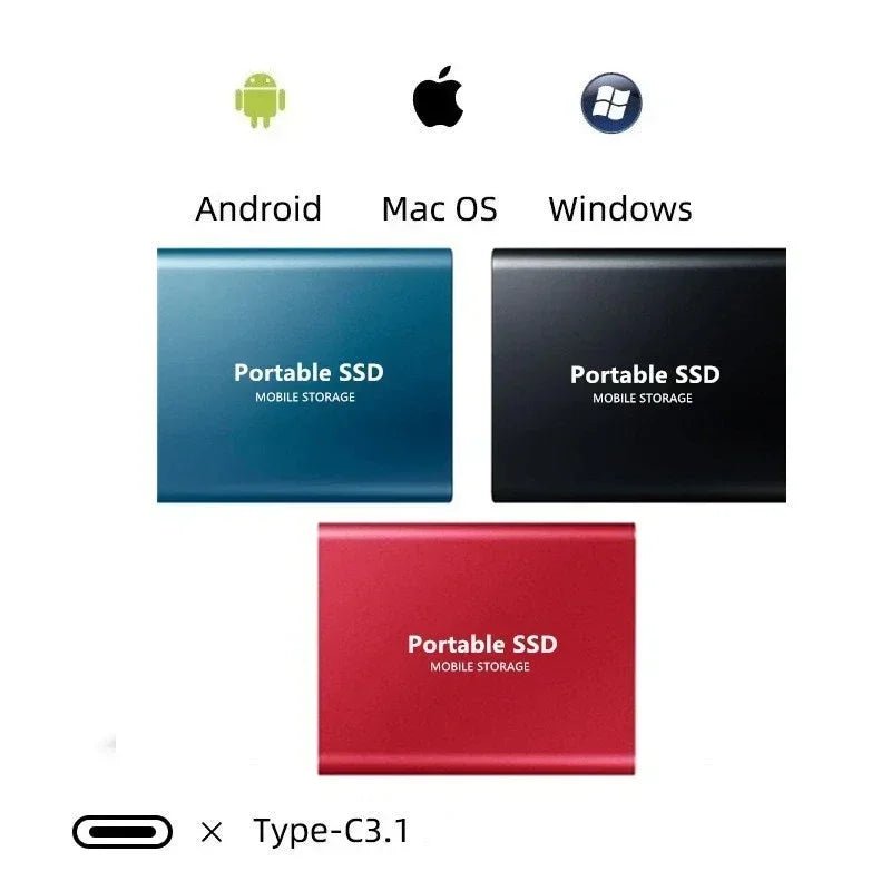 Kalsten | Portable External SSD | USB 3.1 Type C Fast Storage | Up to 128GB