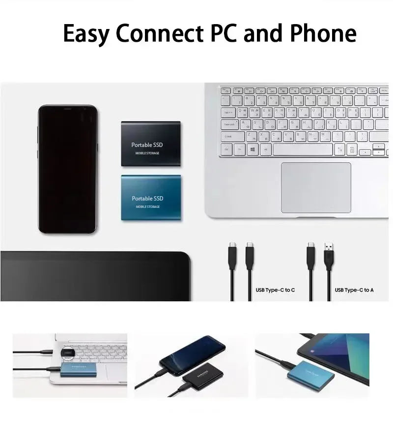 Kalsten | Portable External SSD | USB 3.1 Type C Fast Storage | Up to 128GB