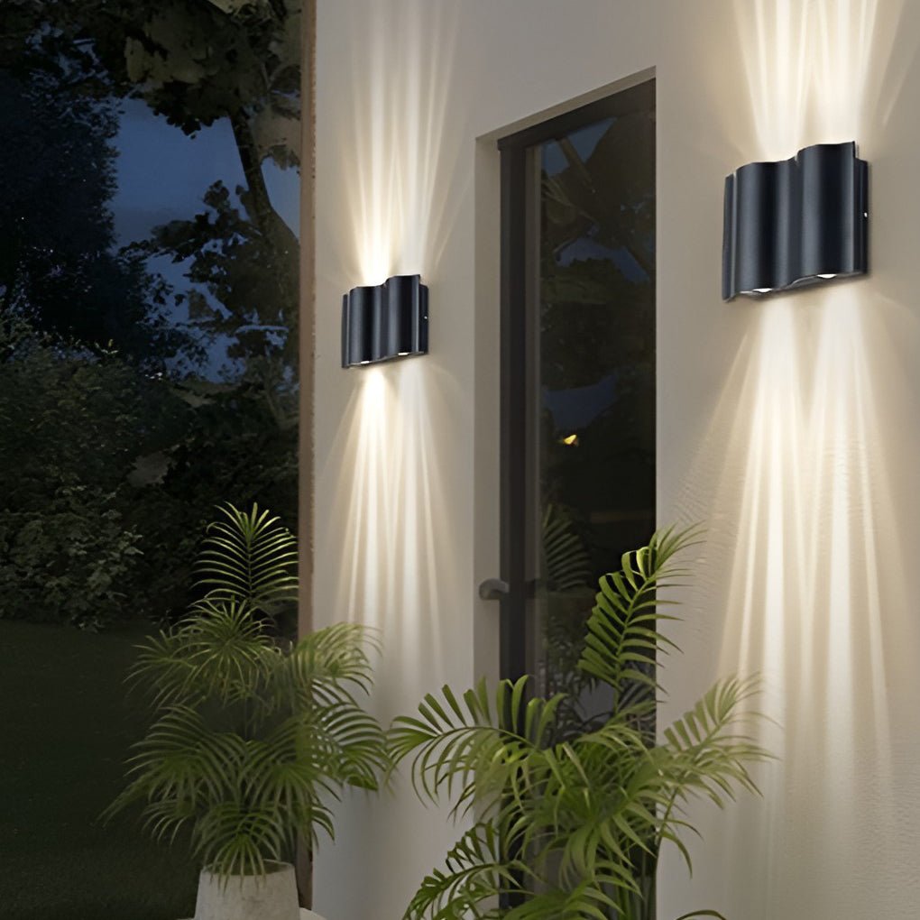 Modern Black LED Outdoor Wall Sconce Kalsten