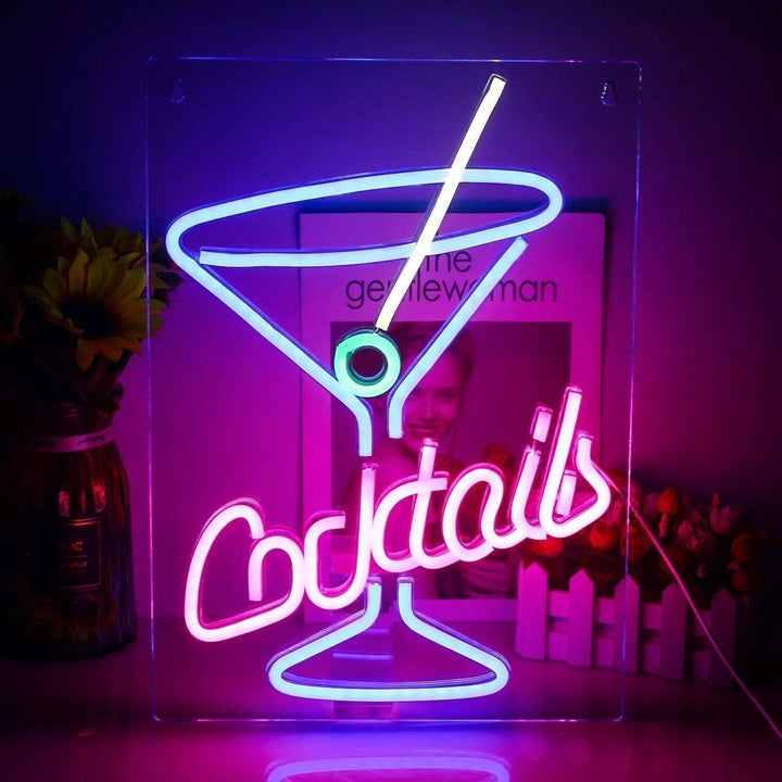 CocktailGlow Wall Sign - LED Neon Sign Party Decorative Nightclub Wall Sign Light | Kalsten