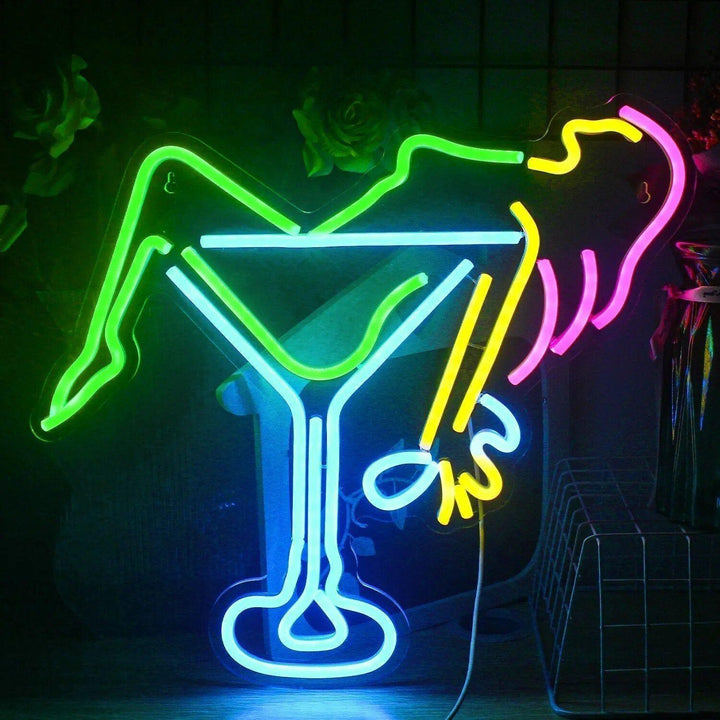 CocktailGlow Wall Sign - LED Neon Sign Party Decorative Nightclub Wall Sign Light | Kalsten