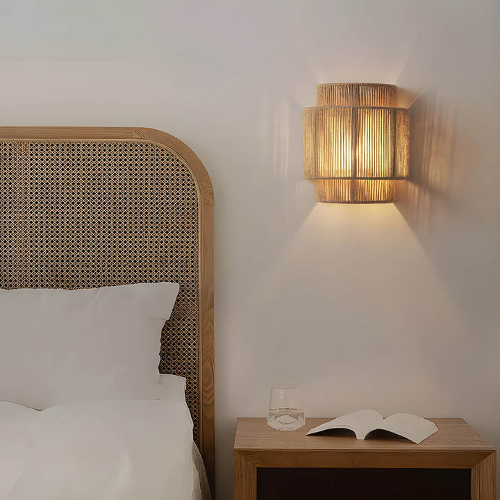 Rustic Rope Wall Lamp Indoor Light Fixture