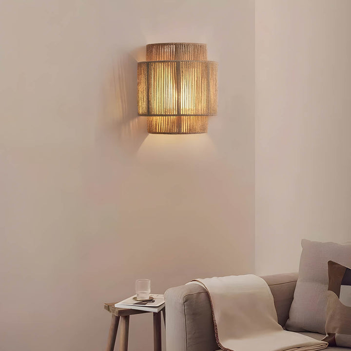 Rustic Rope Wall Lamp Indoor Light Fixture