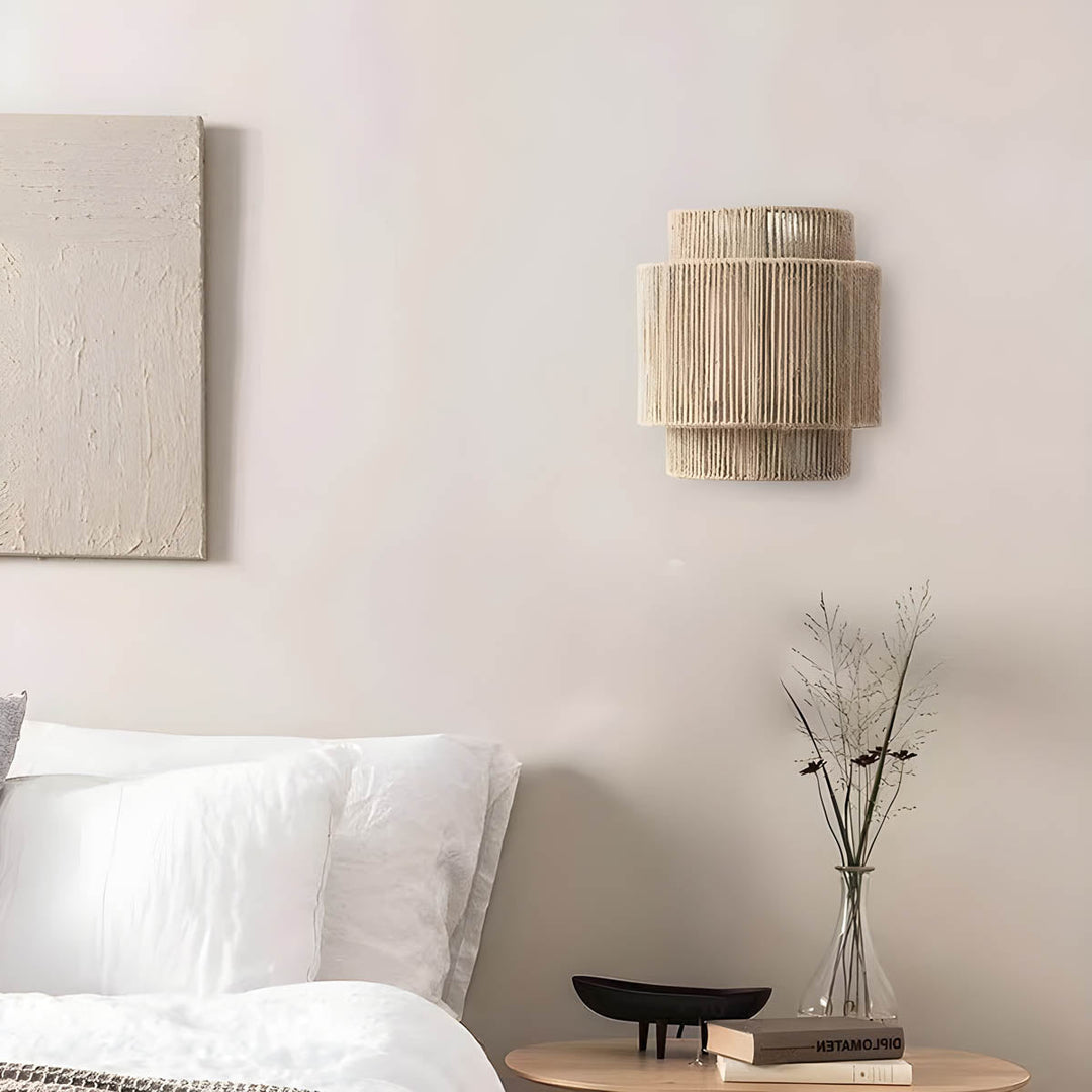 Rustic Rope Wall Lamp Indoor Light Fixture