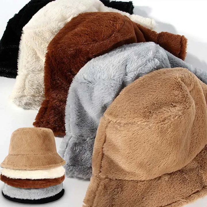 Kalsten | Women’s Faux Rabbit Fur Autumn Bucket Hat – Lorna