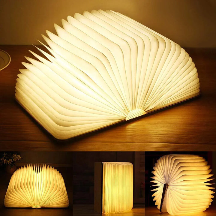 Foldable Wooden LED Book Table Lamp Kalsten