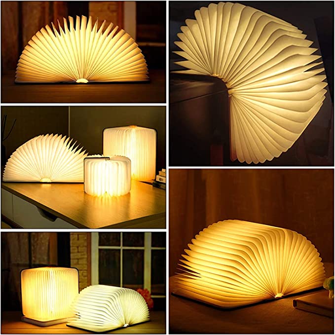 Foldable Wooden LED Book Table Lamp Kalsten