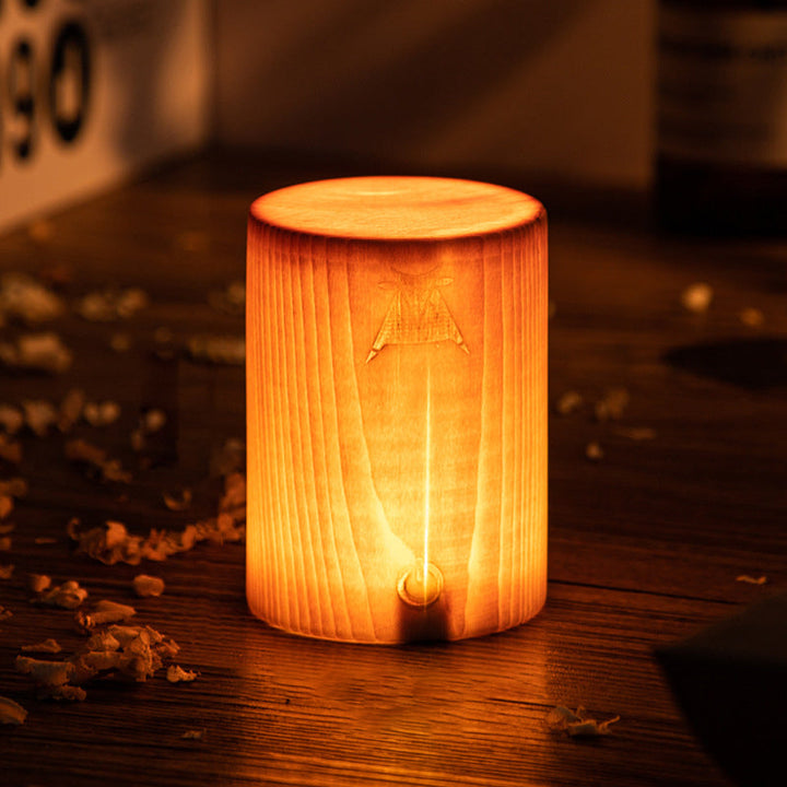Wood Finish Touch Control Table Lamp Kalsten