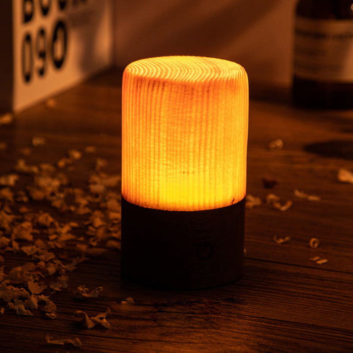 Table Lamp with Touch Control Wood Finish | Kalsten