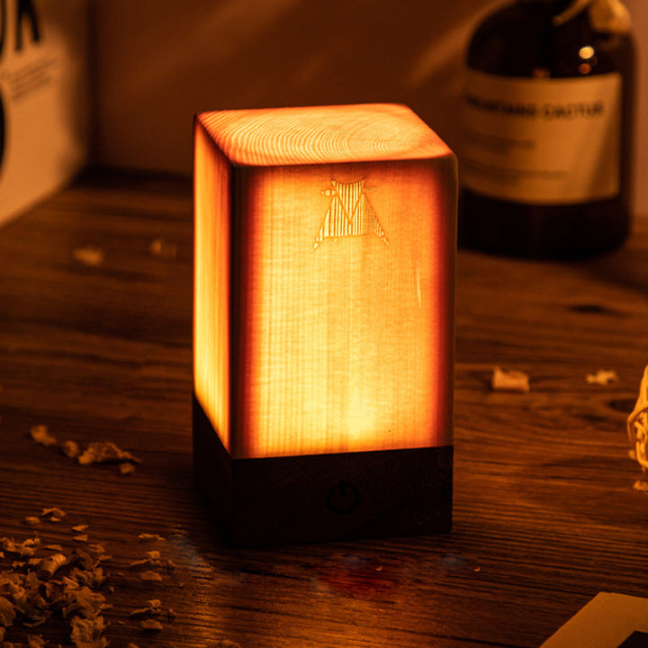 Wood Finish Touch Control Table Lamp Kalsten