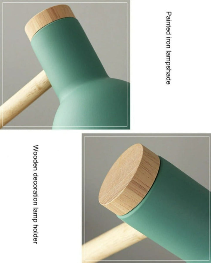 Nordivio Scandinavian Table Lamp | Adjustable & Foldable | Wood & Metal | Height 45 cm | Kalsten