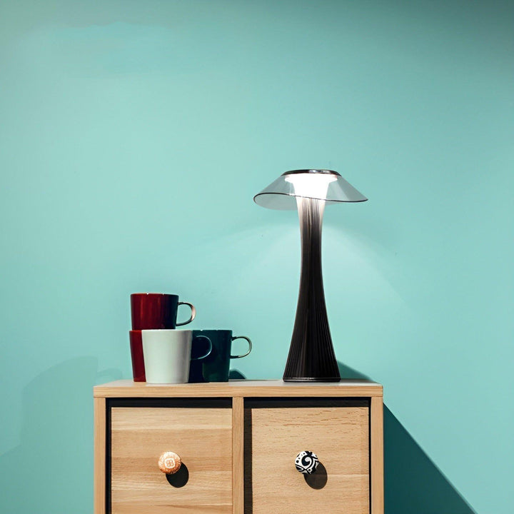 Gior Table Lamp - Rechargeable Italian Crystal Nightstand Lamp with Smart Touch | Kalsten